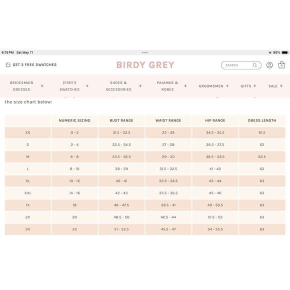 1256 NWT Birdy Grey Devin Chiffon Convertible Bridesmaid Dress Dark Mauve Large - Picture 4 of 4